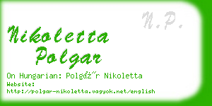 nikoletta polgar business card